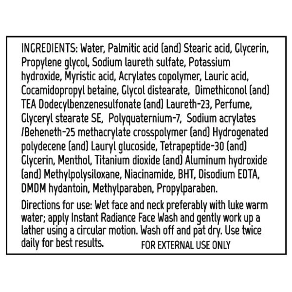Fair & Handsome Instant Radiance Face Wash - 25 Gm