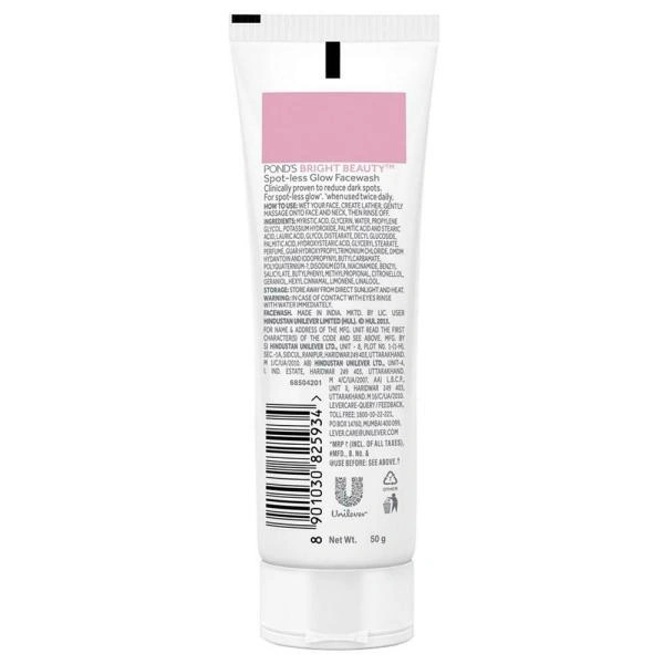 Pond's Bright Beauty Spot-less Glow Face Wash with Vitamins  - 50 Gm