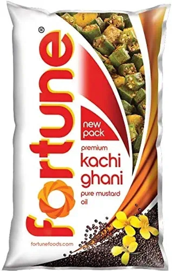 Fortune Kachi Ghani Pure Mustard Oil - 1 Lr