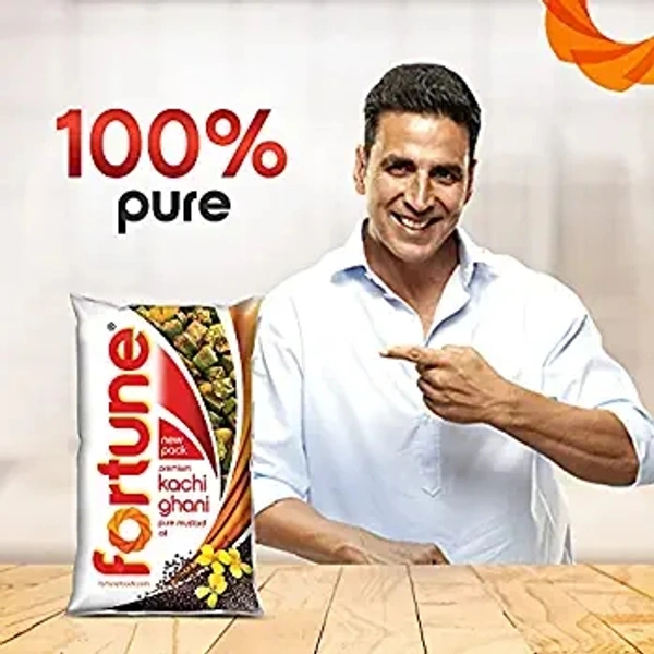 Fortune Kachi Ghani Pure Mustard Oil - 1 Lr