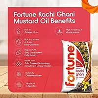 Fortune Kachi Ghani Pure Mustard Oil - 1 Lr