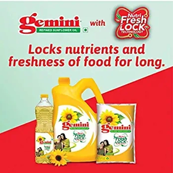 Gemini Refined Sunflower Oil Pouch - 1 Lr