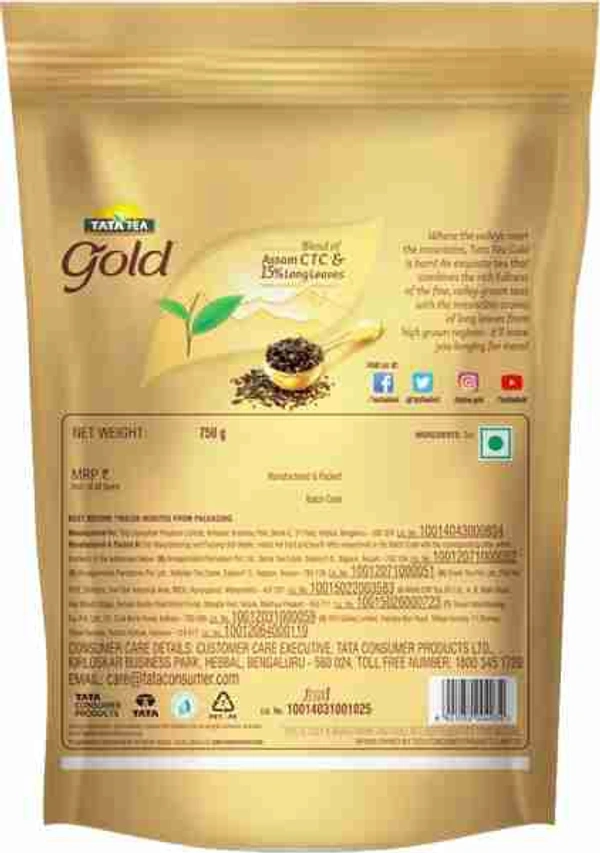 Tata Gold With%15 Log Leaves Black Tea - 750 Gm