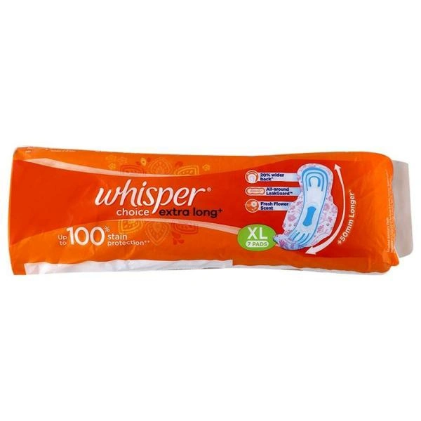 Whisper Choice Sanitary Napkin with Wings (XL) 7 pads
