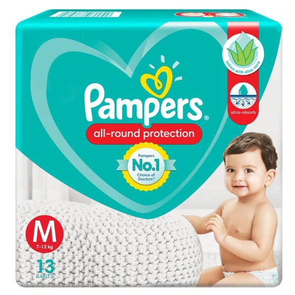 Pampers All-Round Protection Pants (M) 13 count (7 - 12 kg)