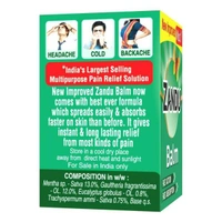 Zandu Balm For Headache, Backache & Cold  - 8 Ml