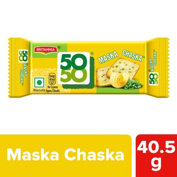 Britannia 50-50 Maska Chaska Biscuits - 40.5 gm