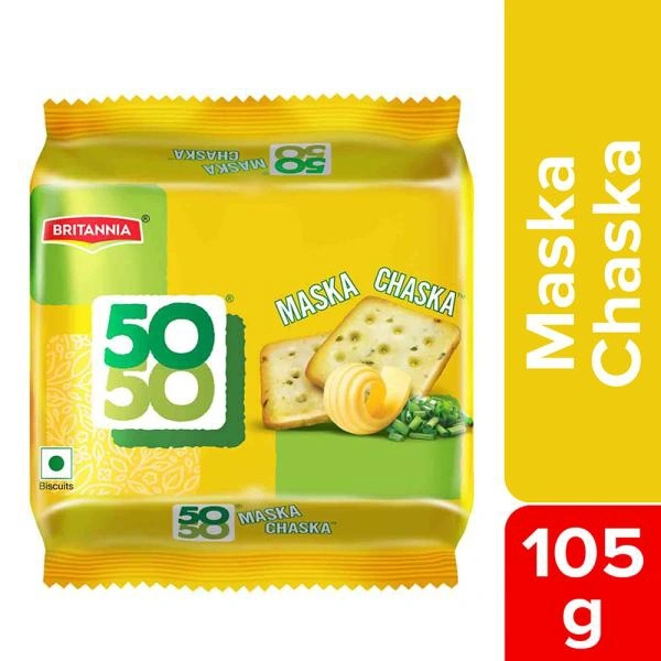 Britannia 50-50 Maska Chaska Biscuits - 105 Gm