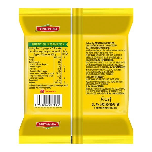 Britannia 50-50 Maska Chaska Biscuits - 105 Gm
