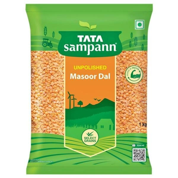 Tata Sampann Unpolished Masoor Dal - 1 Kg