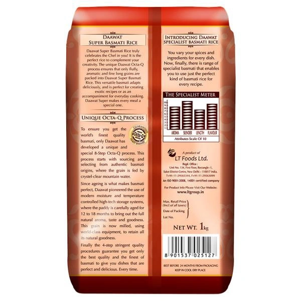Daawat Super Basmati Rice - 1 Kg