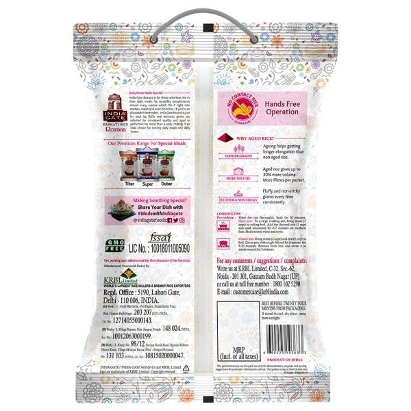 India Gate Rozana Basmati Rice - 5 Kg