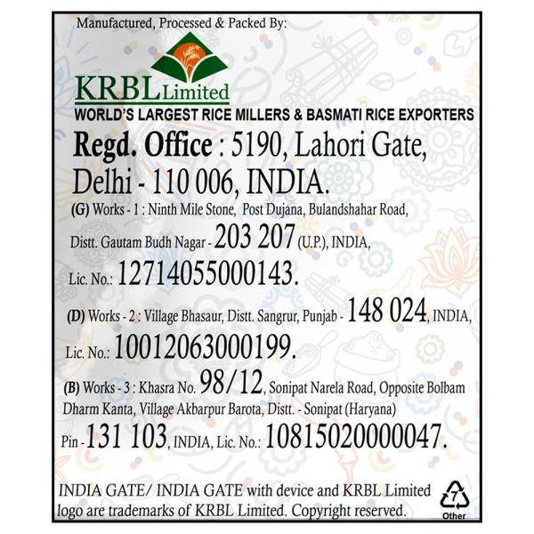 India Gate Rozana Basmati Rice - 5 Kg