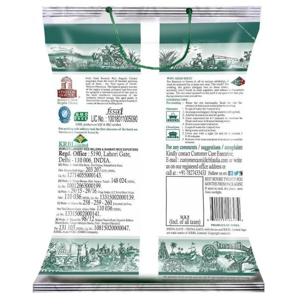 India Gate Regular Choice Basmati Rice - 5 Kg