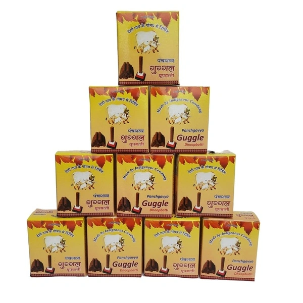Guggal Cow Dung Dhoop गुग्गल धूप (15 Sticks Each Packet)