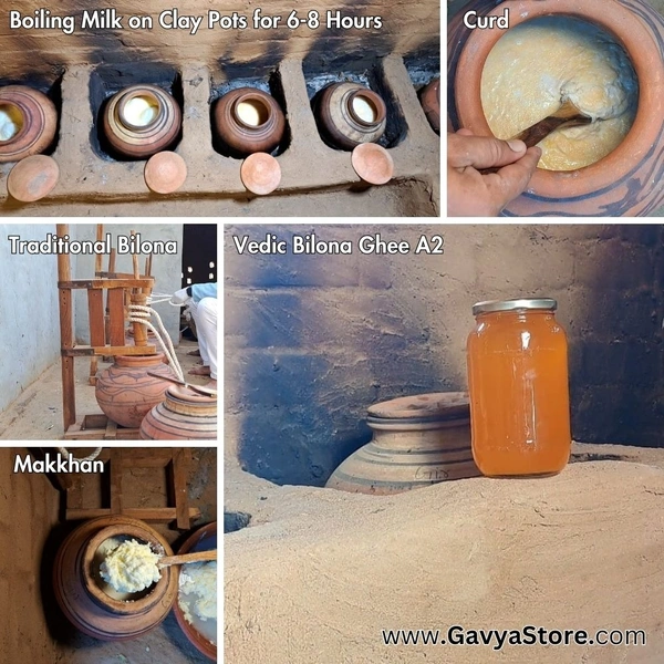 Gir Gomata Vedic Bilona Ghee | Traditional Method (गिर गौमाता का वैदिक बिलोना घी) - 1000 ml