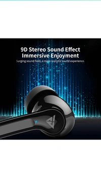AirJams Pro True Wireless Earbuds Bluetooth 5.1 Earphones | HD Mics | 40 Hour Playtime | Lag Free Gaming | IPX5 Water Resistance | Smart Touch Controls | LED Battery Display| by Fur Jaden (Black)63%off - black