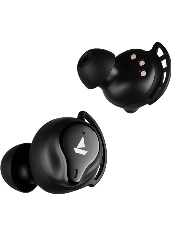 boAt Airdopes 621 TWS Earbuds with 150 Hours Battery, Digital Battery Indicator, IPX7, IWP Technology, Bluetooth 5.0, Type-c Interface and Voice Assistant(Active Black) - White frost