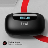 boAt Airdopes 621 TWS Earbuds with 150 Hours Battery, Digital Battery Indicator, IPX7, IWP Technology, Bluetooth 5.0, Type-c Interface and Voice Assistant(Active Black) - White frost