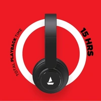 boAt Rockerz 450 Wireless Bluetooth Headphone with Up to 15H Playback, Adaptive Lightweight Design, Immersive Audio, Easy Access Controls and Dual Mode Compatibility(Luscious Black) - Black