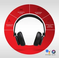 boAt Rockerz 450 Wireless Bluetooth Headphone with Up to 15H Playback, Adaptive Lightweight Design, Immersive Audio, Easy Access Controls and Dual Mode Compatibility(Luscious Black) - Black