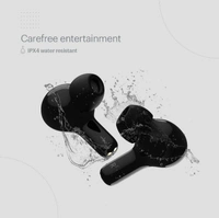 Noise Air Buds+ Truly Wireless Earbuds with Instacharge & Hypersync Technology, Silicone tip, Superb Calling & 20 Hour Playtime - Jet Black - Furistic Black