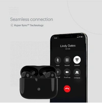 Noise Air Buds+ Truly Wireless Earbuds with Instacharge & Hypersync Technology, Silicone tip, Superb Calling & 20 Hour Playtime - Jet Black - Furistic Black