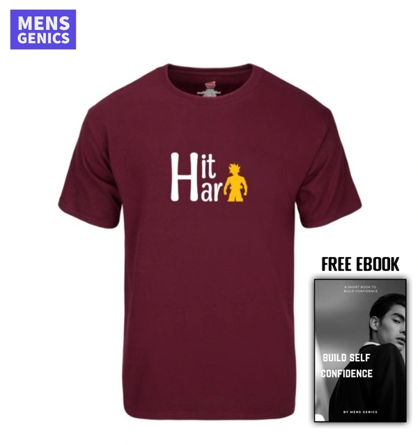 GT Activewear *Hit Hard* Tshirt - Maroon, M