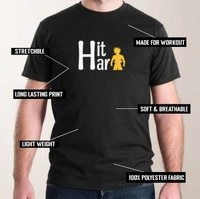 GT Activewear *Hit Hard* Tshirt - Brown, XL