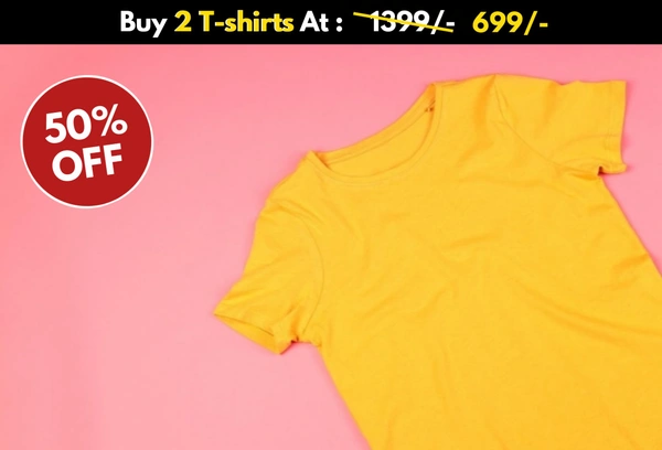 GT: Solid T-shirt Combo Offer  - Yellow, M