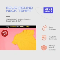 GT: Solid T-shirt Combo Offer  - Yellow, L