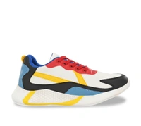 Colourblocked Men Sneakers  - UK 7, Yellow Stripes