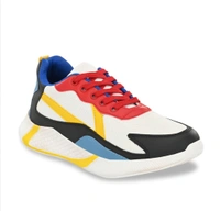Colourblocked Men Sneakers  - UK 6, Green Stripes