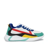 Colourblocked Men Sneakers  - UK 7, Green Stripes