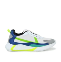 Colourblocked Men Sneakers  - UK 10, Green Stripes