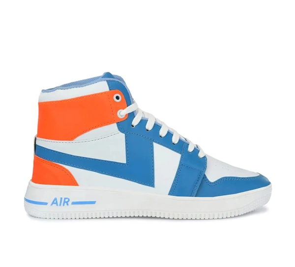 Colourblocked Air Men Sneakers - BLUE, UK 7