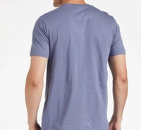 Solid Country Blue / Black Tshirt  - Country Blue, L