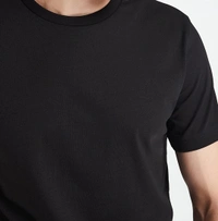 Solid Country Blue / Black Tshirt  - Black, M