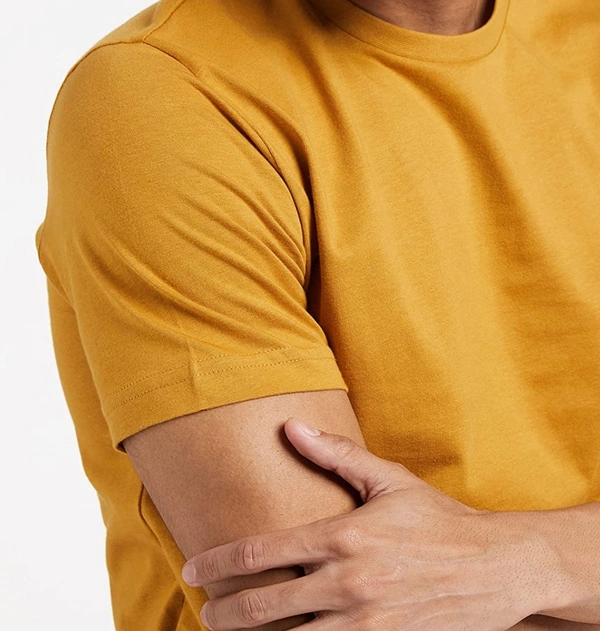 Solid Mustard Yellow Tshirt - Mustard Yellow, L