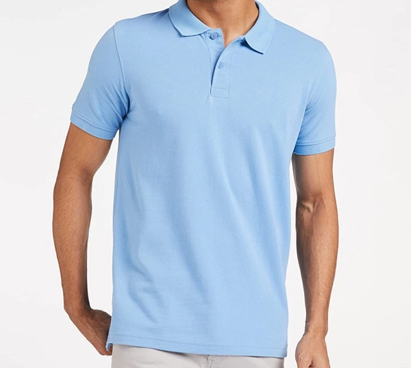 Sky Blue Polo Tshirt  - Sky Blue, L