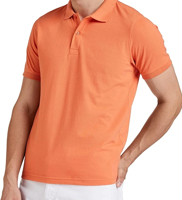 Orange Polo Tshirt - ORANGE, XL