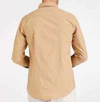 Beige Full Sleeves Shirt  - Beige, XXL