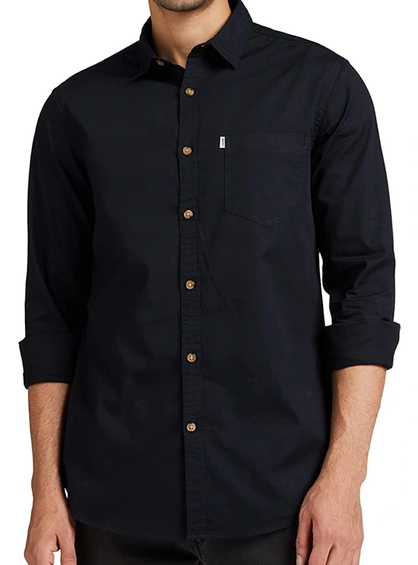 Black Full Sleeves Shirt  - BLACK, XL