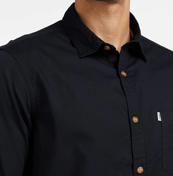 Black Full Sleeves Shirt  - BLACK, XL