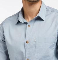 Light Grey Full Sleeves Shirt  - LIGHT GREY, XXL