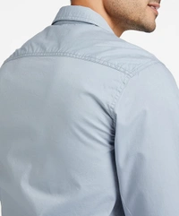 Light Grey Full Sleeves Shirt  - LIGHT GREY, XXL