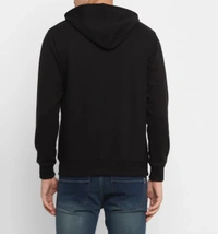 Solid Black Mens Hoodie - Black, L