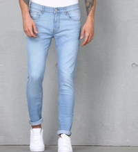 White Shirt + Light Blue Jeans Combo - WHITE & LIGHT BLUE, XXL