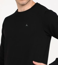 Black Sweatshirt + Black Track Pants - Black, L