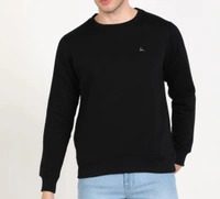 Black Sweatshirt + Black Track Pants - Black, L